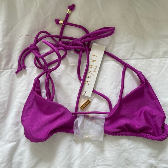 Meshki BNWT Lexy Triangle Bikini Top With Triangle Hardware - Violet - Picture 2 of 3